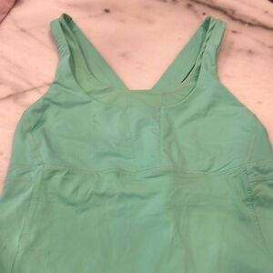 Beautiful light green lululemon tank top with bra support brand new!